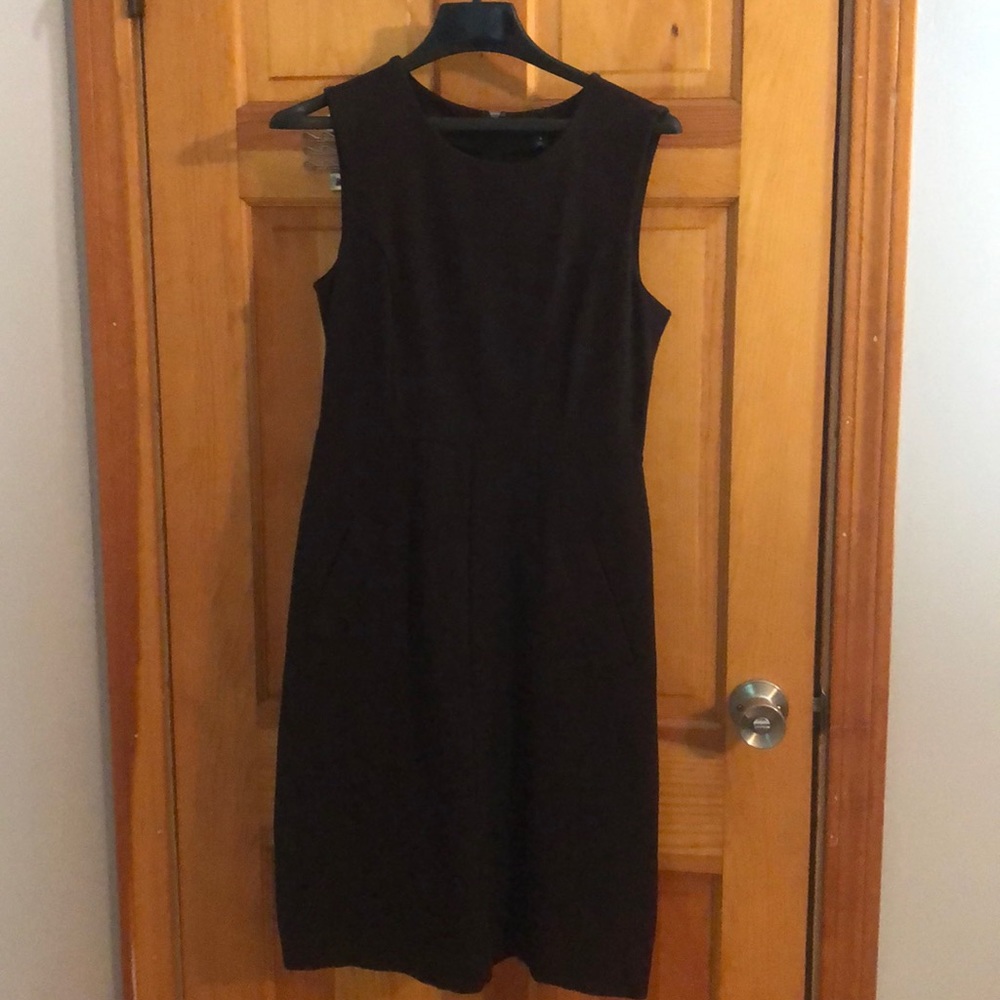 Lands end black sheath dress with pockets